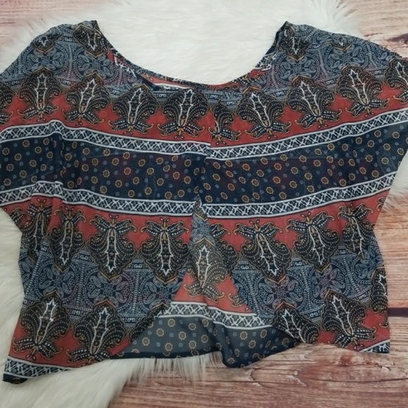 Kirra bohemian print crop top - Picture 2 of 3